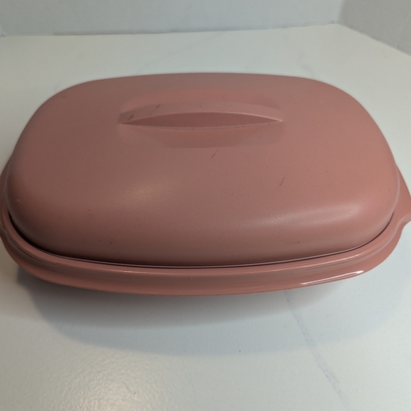 Vintage Tupperware Microwave Food Steamer 6 Cup Dusty Rose 4-Piece 1273-6 EUC - Picture 9 of 9